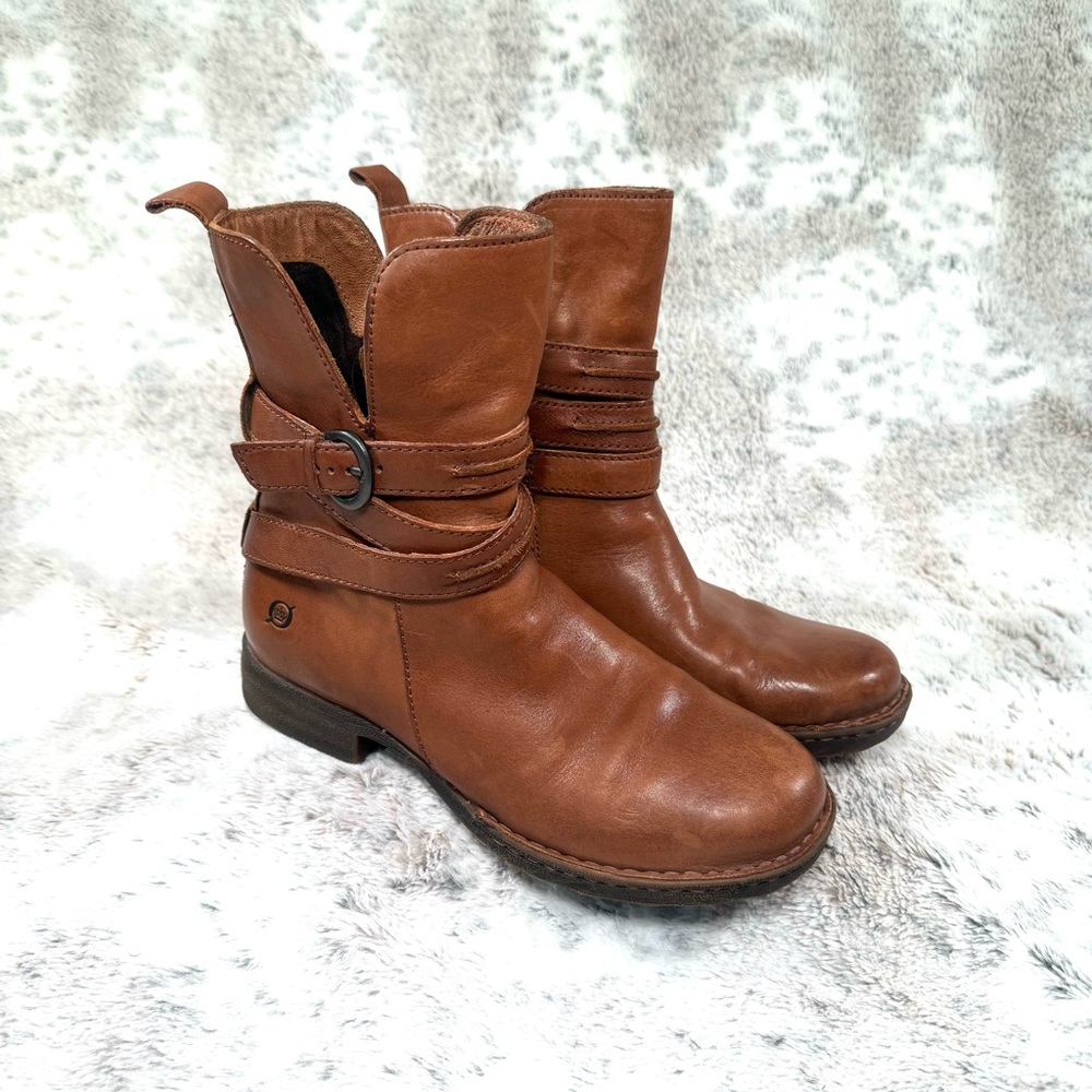 Brown Leather Ankle Boots